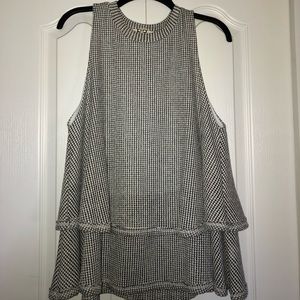 Black and white knit top